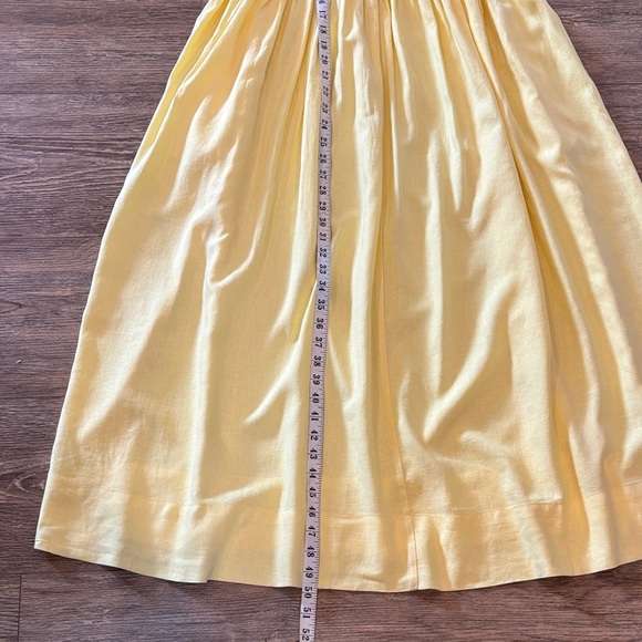 Banana Republic Linen-Blend Midi Dress Women's Size XS Yellow Maize NWT - Picture 10 of 12